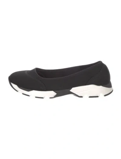 Pre-owned Staud Gino Neoprene Flats In Black