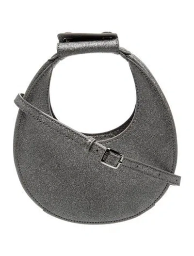 Pre-owned Staud Glitter Moon Saddle Bag