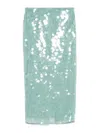 Staud Casey Paillette-embellished Tulle Midi Skirt In Gris Claro