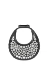 Staud Goodnight Moon Studded Shoulder Bag In Black