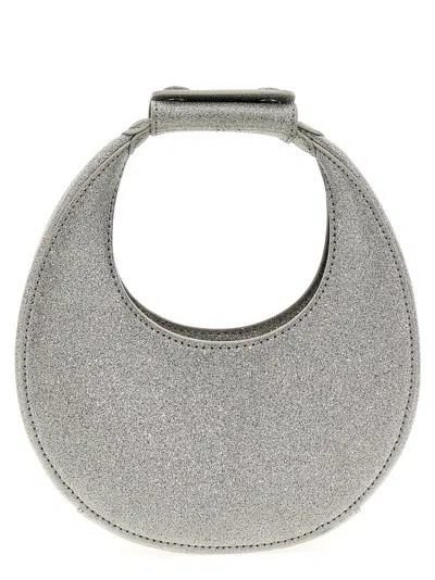Staud Goodnight Moon Handbag In Silver