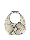 Staud Goodnight Moon Snakeskin Top-handle Tote Bag In Multi