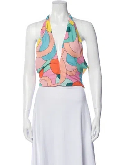Pre-owned Staud Graphic Print Cover-up In Pink