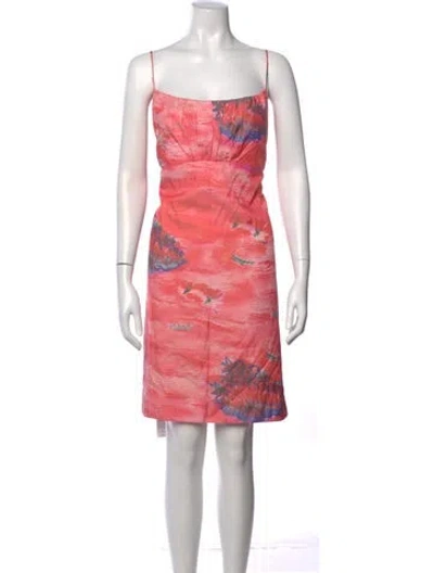 Pre-owned Staud Graphic Print Mini Dress In Multi