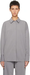 Staud Colton Oversize Shirt In Hgr Heather Grey