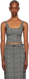 Staud Wells Top In Textured Herringbone In Txhb Textured Herrin