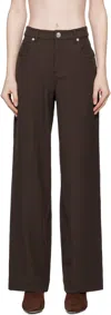 Staud Brown Grayson Trousers In Black