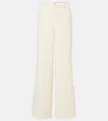 Staud Mitchell Wide-leg Cotton-blend Pants In White
