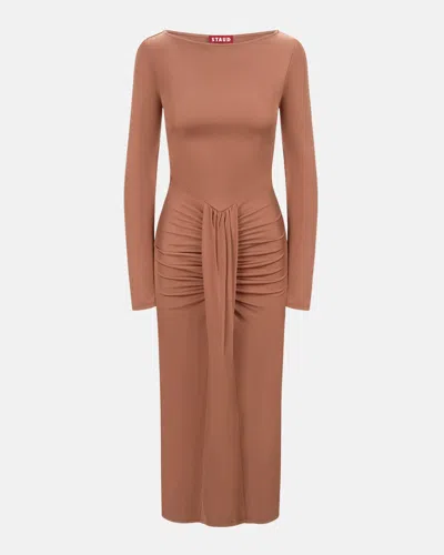 Staud Gres Midi Dress In Tiramisu