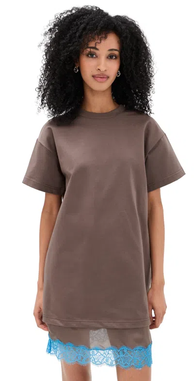 Staud Grier Dress Mink/pool In Brown