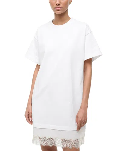 STAUD GRIER LACE HEM SHIFT DRESS