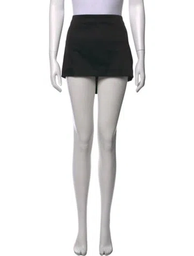 Pre-owned Staud Grosgrain Trim Mini Skirt In Grey