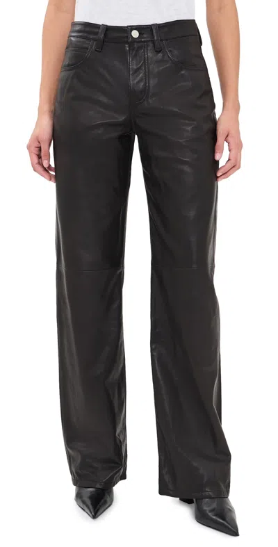 Staud Gus Leather Pants Black