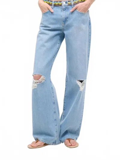 Staud Gus Relaxed Jeans In Surfer Beaded In Multi