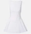 Staud Gwen Panelled Mini Dress In White