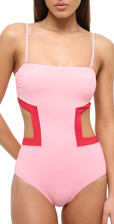Staud Haiku One Piece Sweetheart/cherry