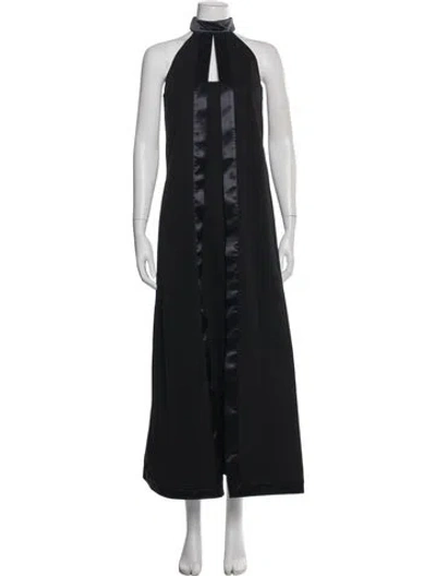 Pre-owned Staud Halterneck Long Dress W/ Tags In Gray
