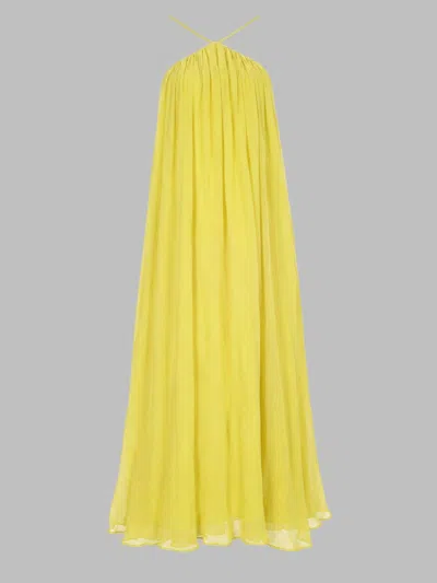 Staud Halterneck Maxi Dress In Yellow