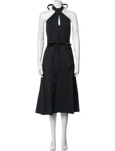 Pre-owned Staud Halterneck Midi Length Dress In Neutrals