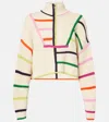 Staud Hampton Half Zip Crop Sweater In Multicoloured