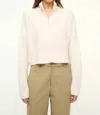 Staud Hampton Cropped Sweater In Ivory In Multi