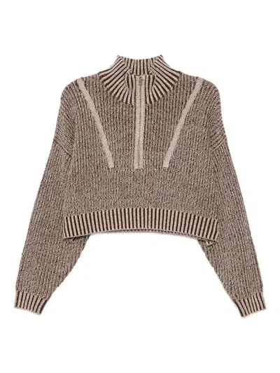 Staud Hampton Cropped Top In Brown