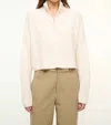 Staud Hampton Long Sleeve Sweater In White In White