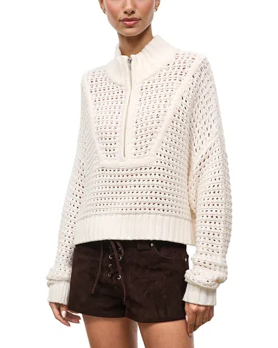 Staud Hampton Open Knit Sweater In Neutral