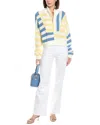Staud X Wrangler The Bikini White Jean In Multi