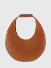 Staud Neutrals Moon Crescent-shaped Leather Shoulder Bag In Brown