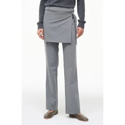 Staud Hannah Panel Detail Pants In Gray