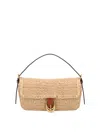 Staud Natural Harlow Medium Shoulder Bag In Beige