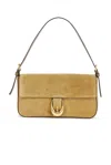 Staud Suede Shoulder Bag Adjustable Strap In Brown