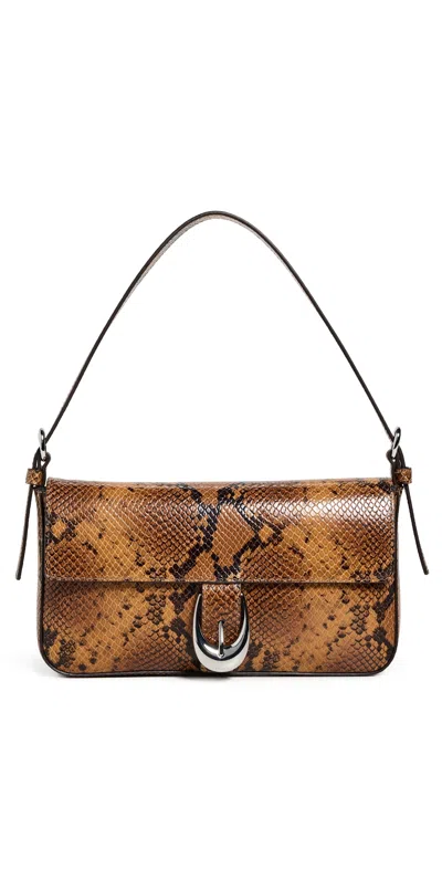 Staud Harlow Bag Snake In Brown