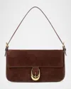 Staud Suede Shoulder Bag Gold-tone Hardware
