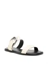 Staud Harlow Flat Sandal In Cream In White