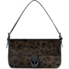 Staud Harlow Leopard Print Calf Hair Shoulder Bag In Brown