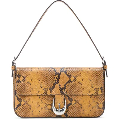 Staud Harlow Leather Shoulder Bag In Brown