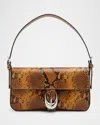 Staud Harlow Python-embossed Leather Shoulder Bag In Animal Print