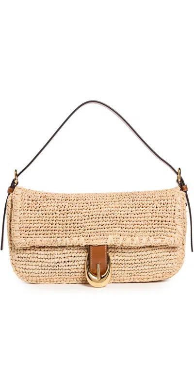 Staud Harlow Raffia Shoulder Bag Natural/tan