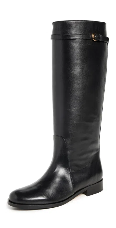 Staud Harlow Riding Boots Black
