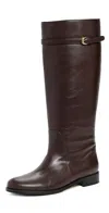 Staud Harlow Riding Boots Espresso In Brown
