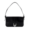 Staud Harlow Foldover Top Shoulder Bag In Black