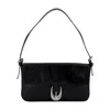 Staud Harlow Foldover Top Shoulder Bag In Black