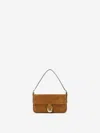 Staud Shoulder Bag With Adjustable Strap And Gold-tone Hardware In Brown