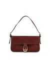 Staud Suede Shoulder Bag Adjustable Strap In Brown
