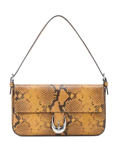 Staud Harlow Snake-print Shoulder Bag In Multi