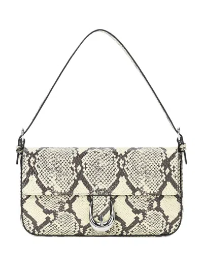 Staud Harlow Snake-print Shoulder Bag In Multi