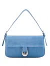Staud Harlow Suede Shoulder Bag In Blue
