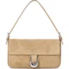 Staud Harlow Suede Shoulder Bag In Sand
